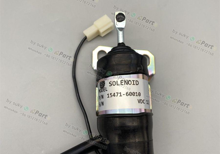 15471-60010 Stop Solenoid 12V for Kubota V2203 KX161-2 KX101 KX151