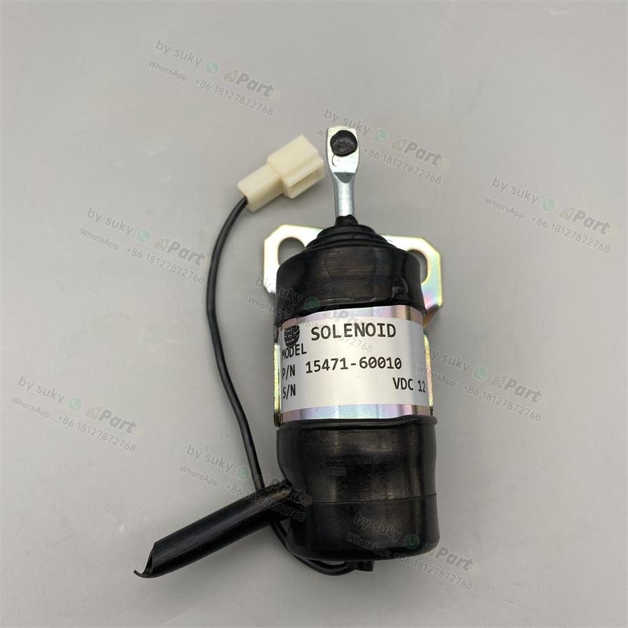 15471-60010 Stop Solenoid 12V for Kubota V2203 KX161-2 KX101 KX151 15471-60010 Stop Solenoid 12V for Kubota V2203 KX161-2 KX101 KX151