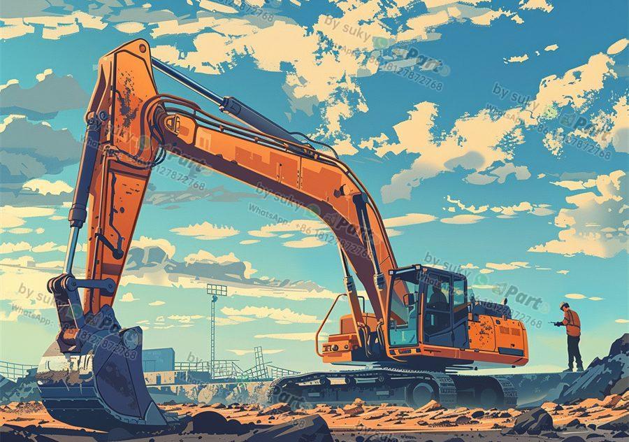 what are the parts of an excavator called?