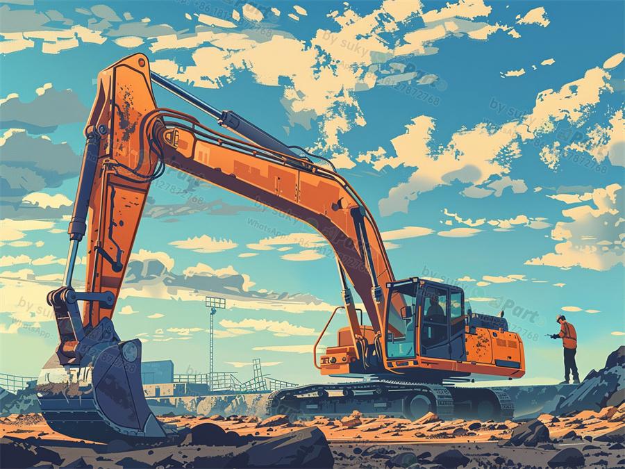 what are the parts of an excavator called?