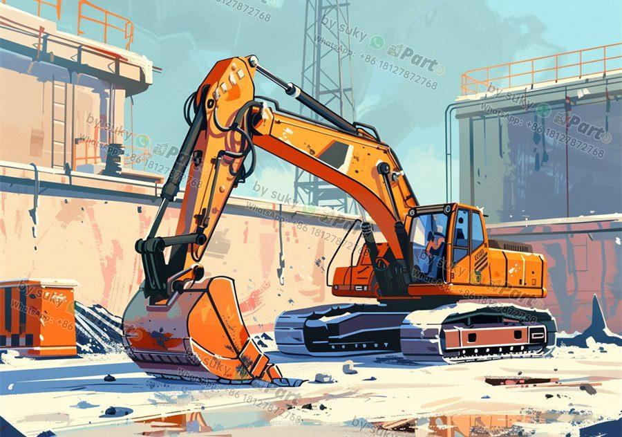 What are the basic parts of an excavator?