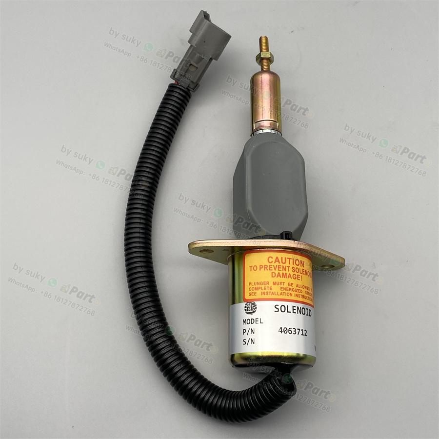 4063712 Fuel Shut Off Solenoid Valve 24V for Cummins Komatsu PC300-7 PC350-7 PC360-7 4063712 Fuel Shut Off Solenoid Valve 24V for Cummins Komatsu PC300-7 PC350-7 PC360-7