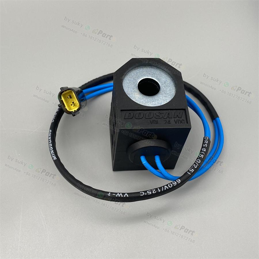 24V DC Solenoid Valve Coil for Doosan DH220-5 24V DC Solenoid Valve Coil for Doosan DH220-5