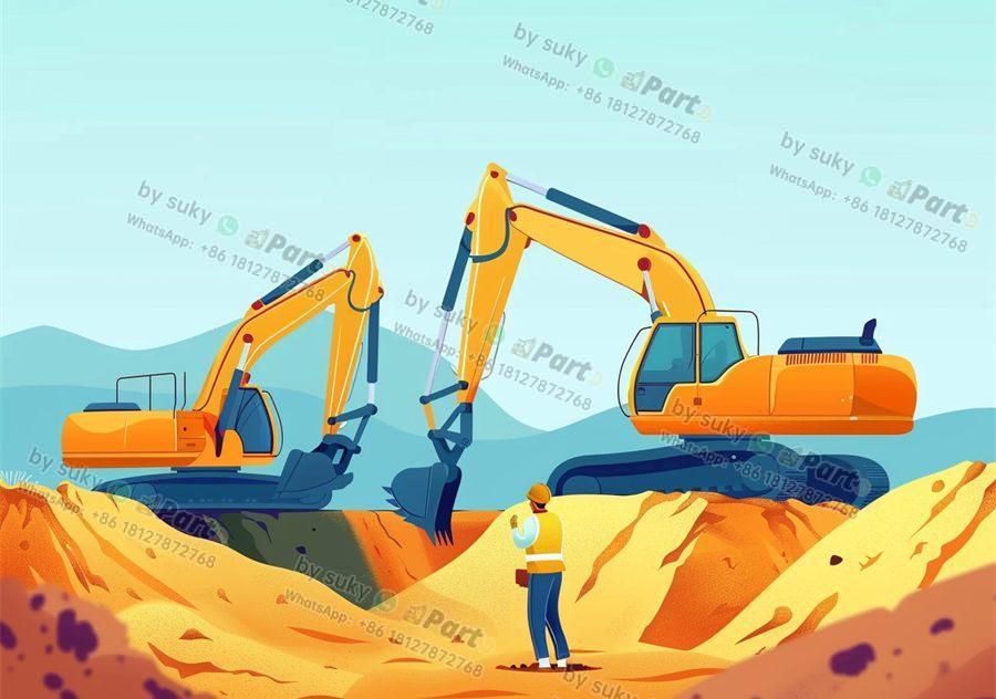 What are the parts of the excavator?