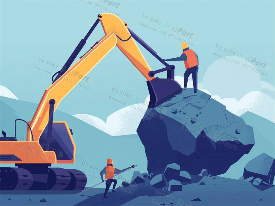 What are the name of parts of excavator?