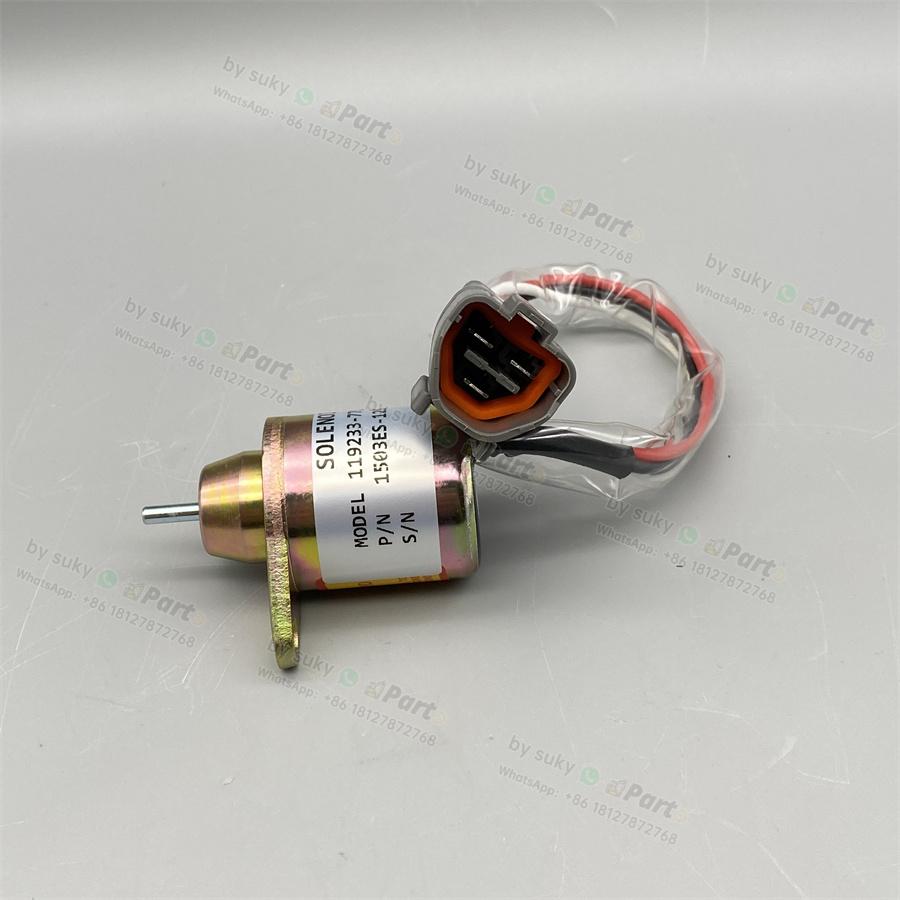 119233-77932 1503ES-12S5SUC12S 12V Stop Solenoid for Hyundai R55-5 R60-5 Komatsu PC40 PC50 119233-77932 1503ES-12S5SUC12S 12V Stop Solenoid for Hyundai R55-5 R60-5 Komatsu PC40 PC50