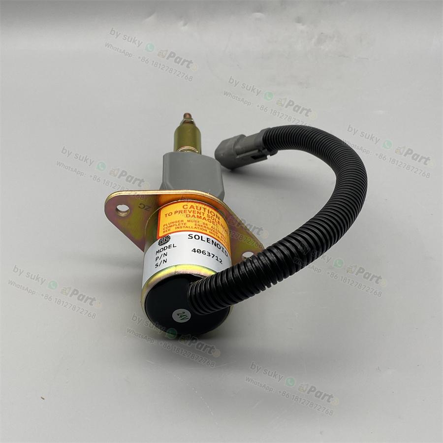 4063712 Fuel Shut Off Solenoid Valve 24V for Cummins Komatsu PC300-7 PC350-7 PC360-7 4063712 Fuel Shut Off Solenoid Valve 24V for Cummins Komatsu PC300-7 PC350-7 PC360-7