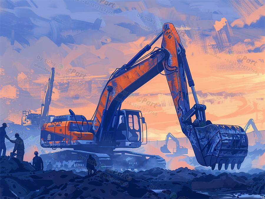 What are the parts of an excavator track?