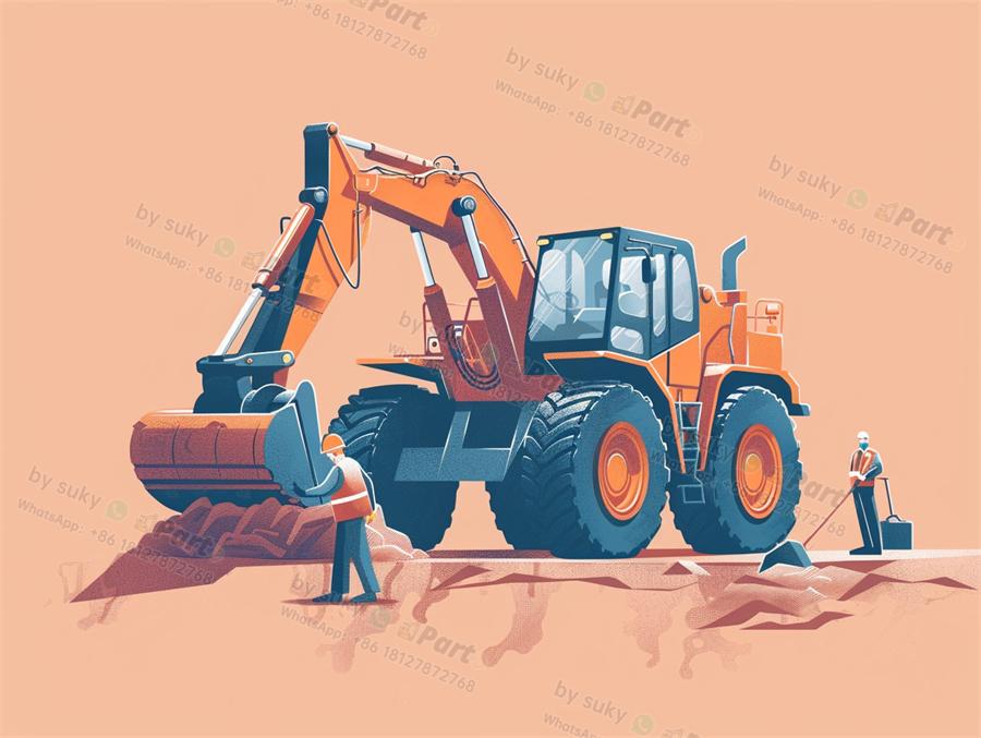 excavator machine all parts name